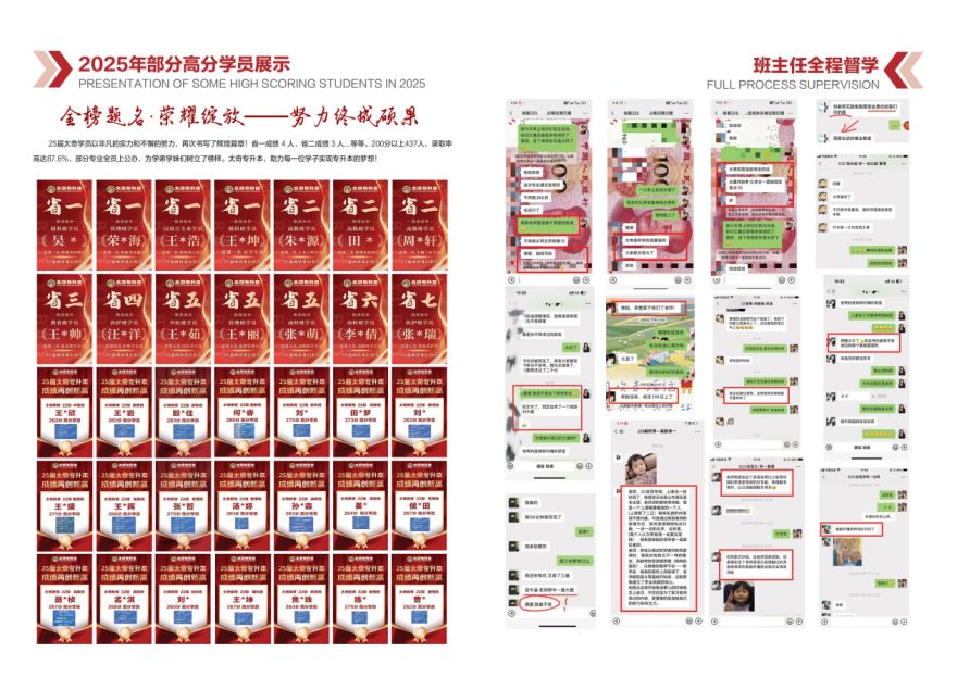 黑龙江太奇专升本2025年部分高分学员展示