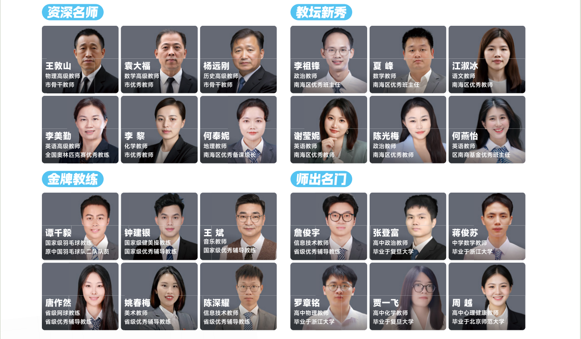 卓远未来实验学校，有着非常强大的名校背景。卓越教育集团管理，同时也有石门中学基因。学校班底依托石门中学卓越人才培养基地的优质资源，深耕佛山教育沃土20余年。学校占地8万平方米，初高中一体化办学，现有师生近2500人。