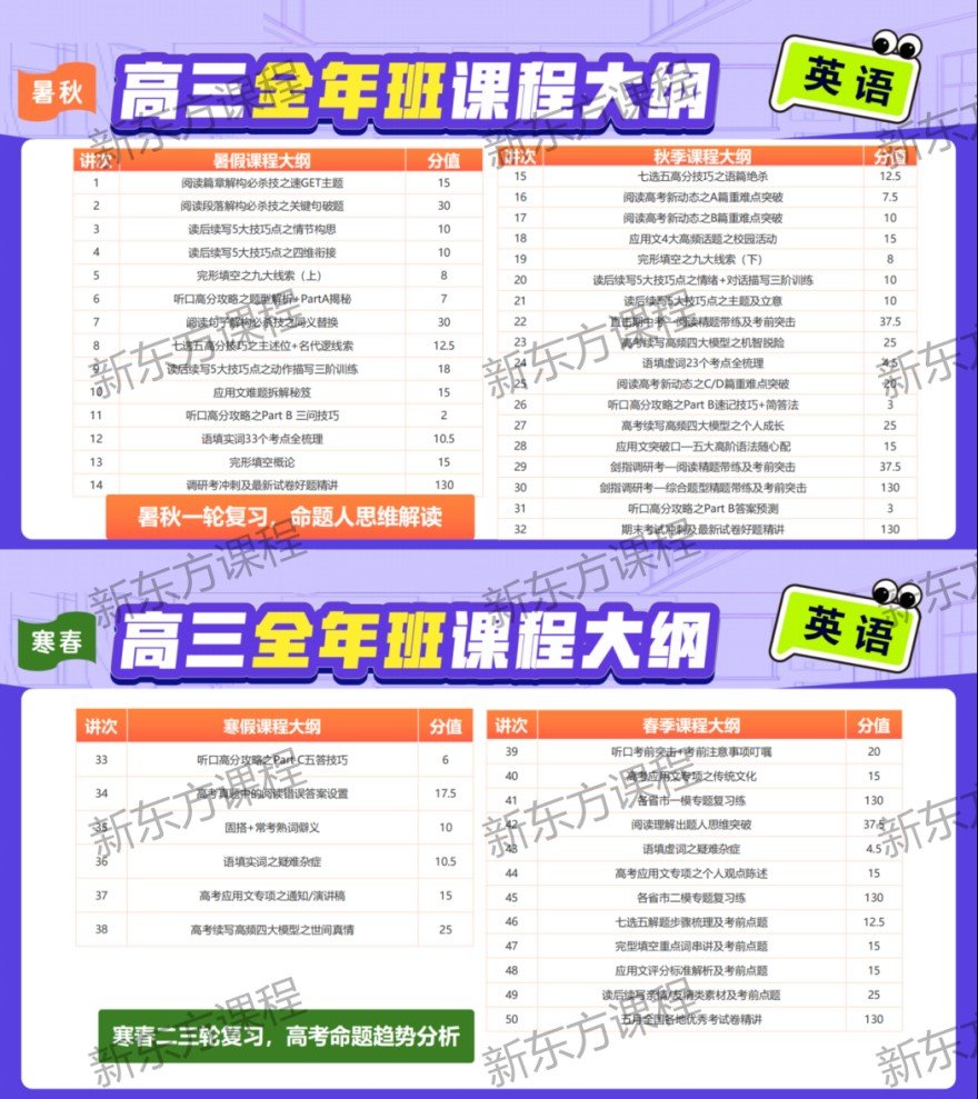 广州omo秋季班线上课(高三)