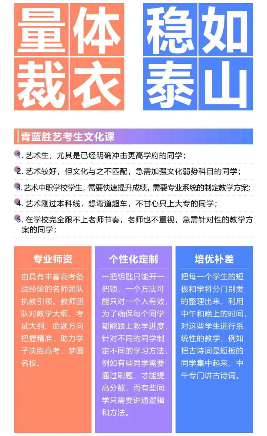 重庆市2026艺考文化课培训课程