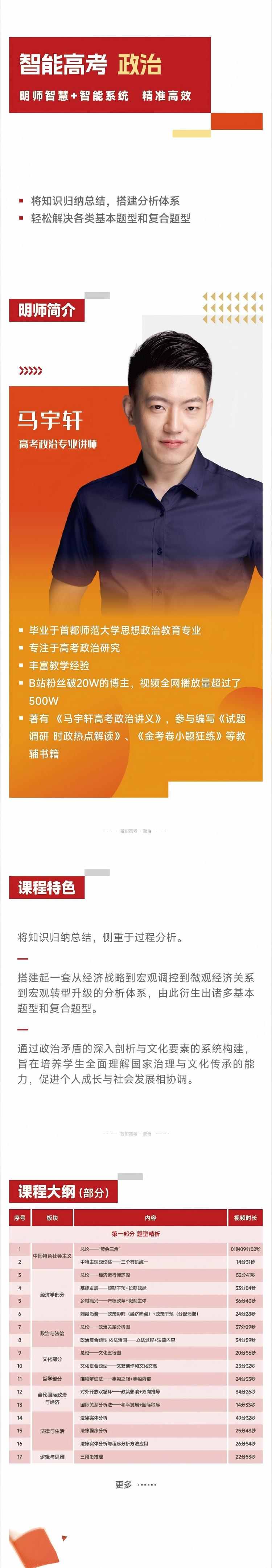 高考政治提分课程