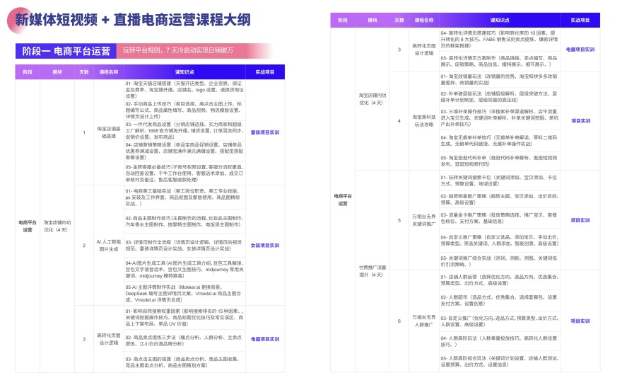 新媒体短视频+直播电商运营