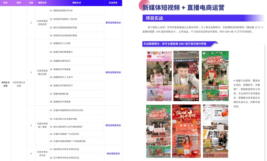 新媒体短视频+直播电商运营