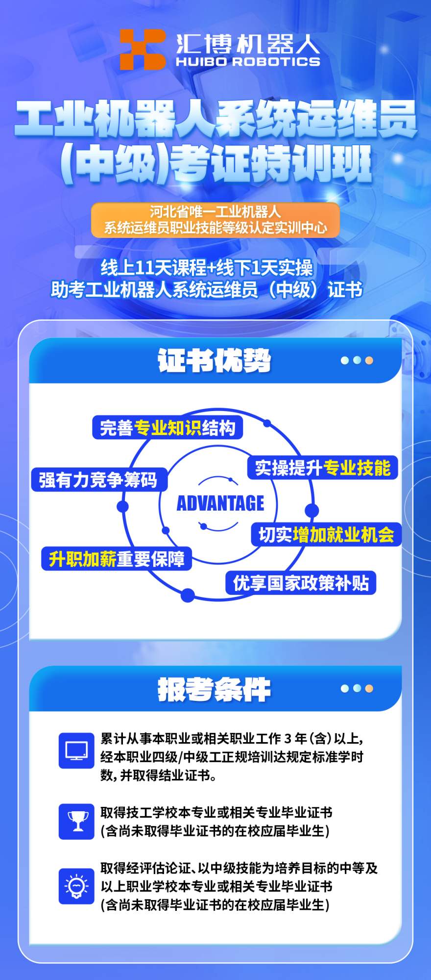 唐山工业机器人系统运维员（中级）考证特训班