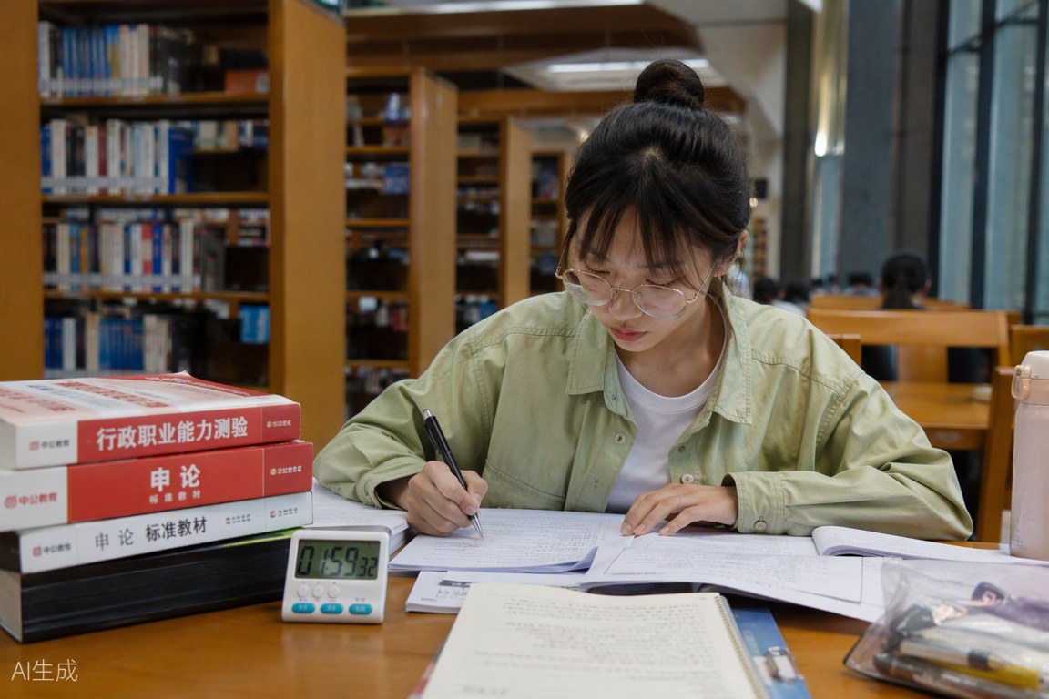 考生刷题备战公务员考试