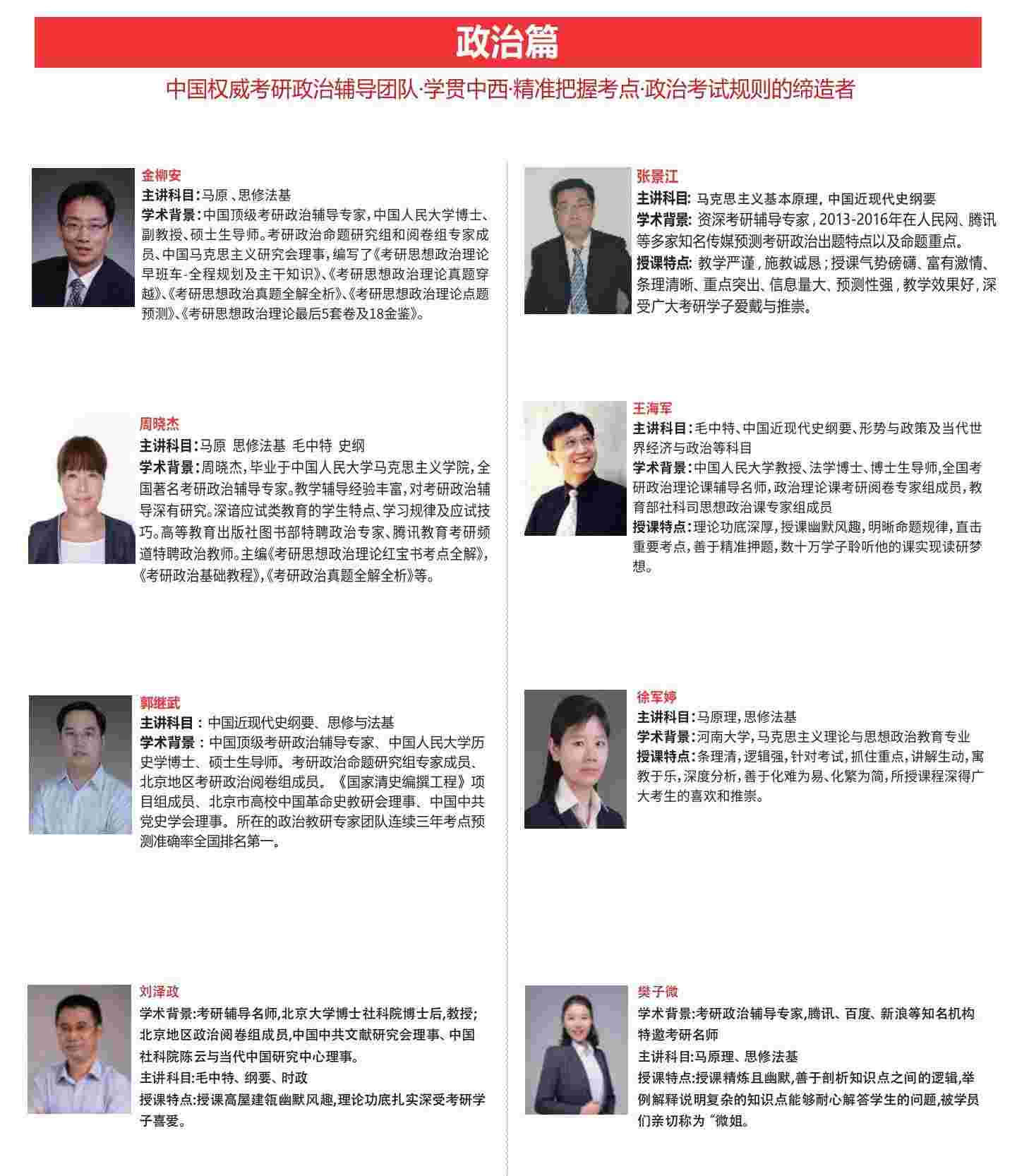 海文考研名师风采一览