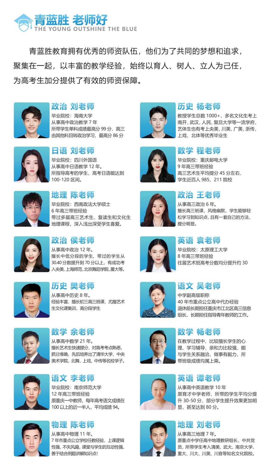 重庆沙坪坝排名前十高三艺考文化课培训机构排名榜推荐一览