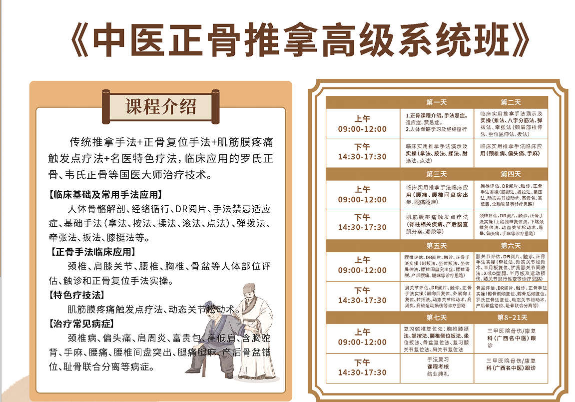 Top10严选广西南宁中医正骨正规的培训学校排名2025一览