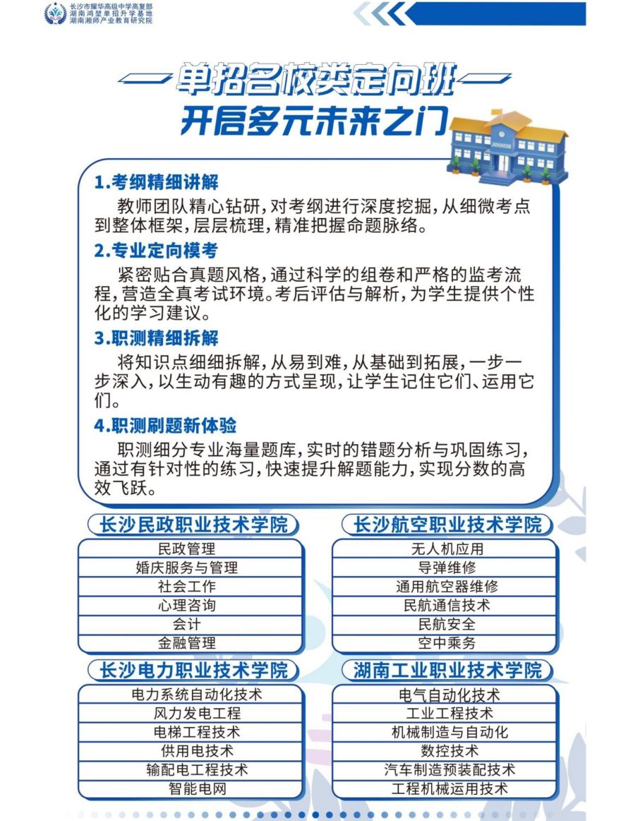 湖南长沙值得力推的单招集训辅导机构实力排名更新