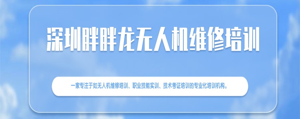 汇总|广东深圳市专业无人机维修培训机构排名