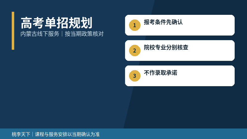 高考单招规划