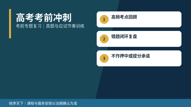 高考考前冲刺