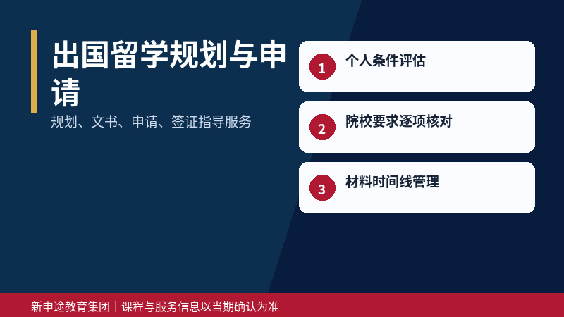 出国留学规划与申请服务