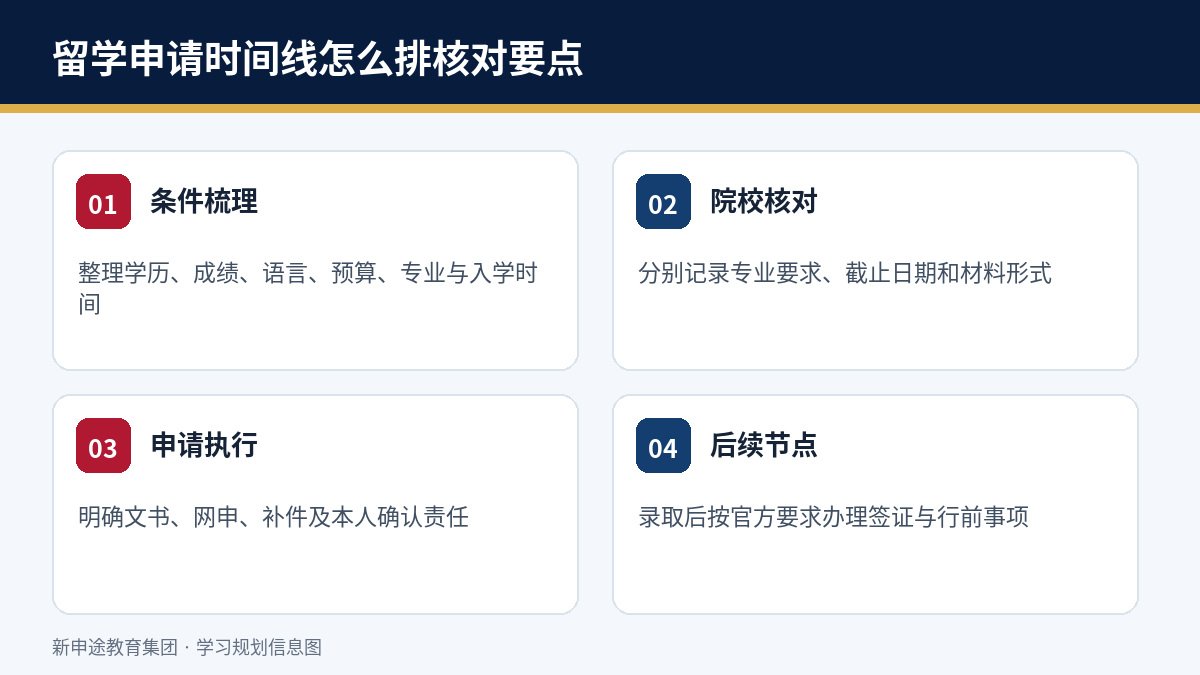 留学申请时间线怎么排:语言、材料与费用分开管理核心核对清单