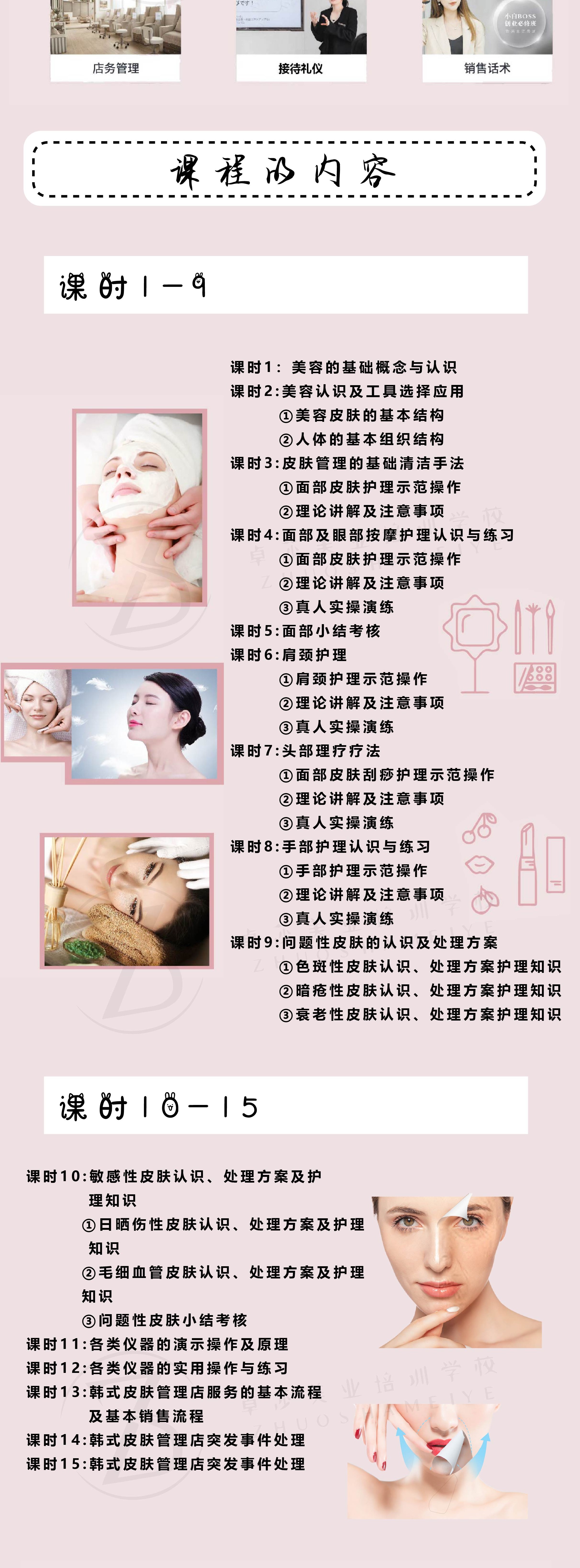 韩式皮肤管理创业班课程内容